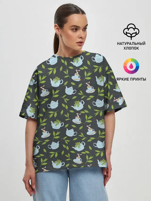 Женская футболка оверсайз
