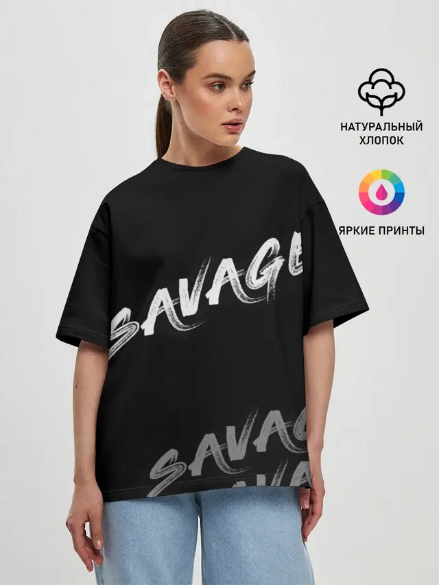 Женская футболка оверсайз