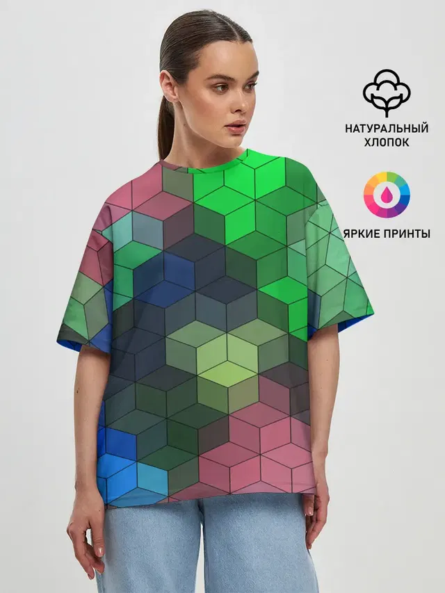 Женская футболка оверсайз