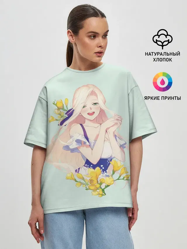 Женская футболка оверсайз