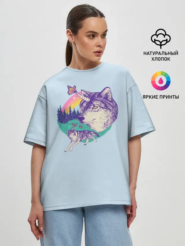 Женская футболка оверсайз