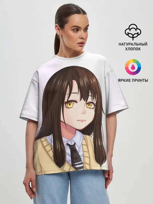 Женская футболка оверсайз