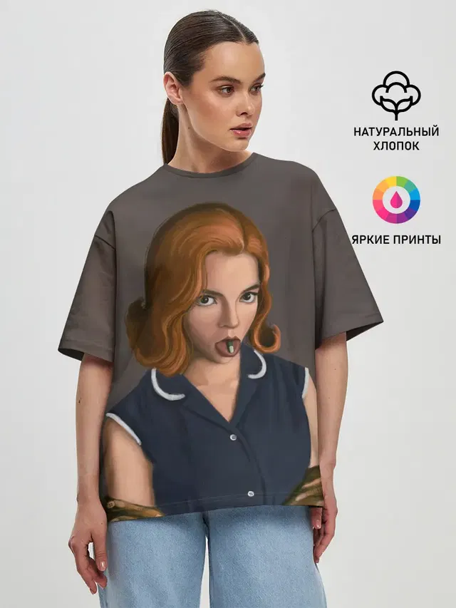 Женская футболка оверсайз