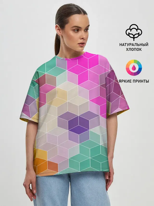 Женская футболка оверсайз