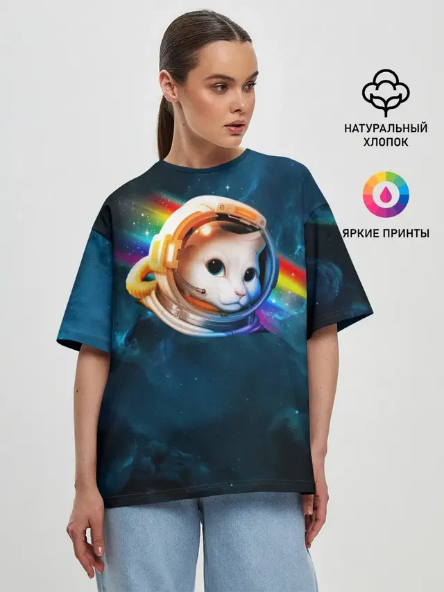 Женская футболка оверсайз