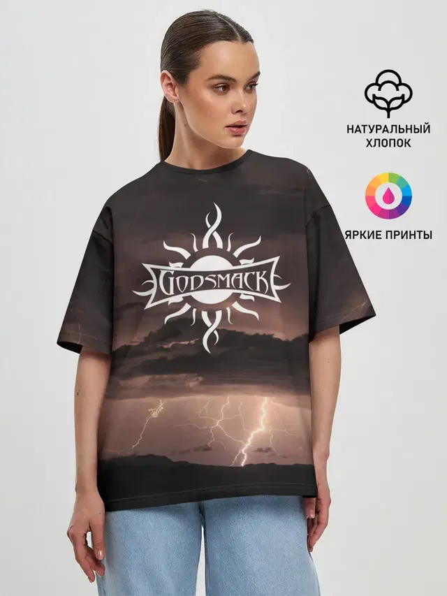 Женская футболка оверсайз