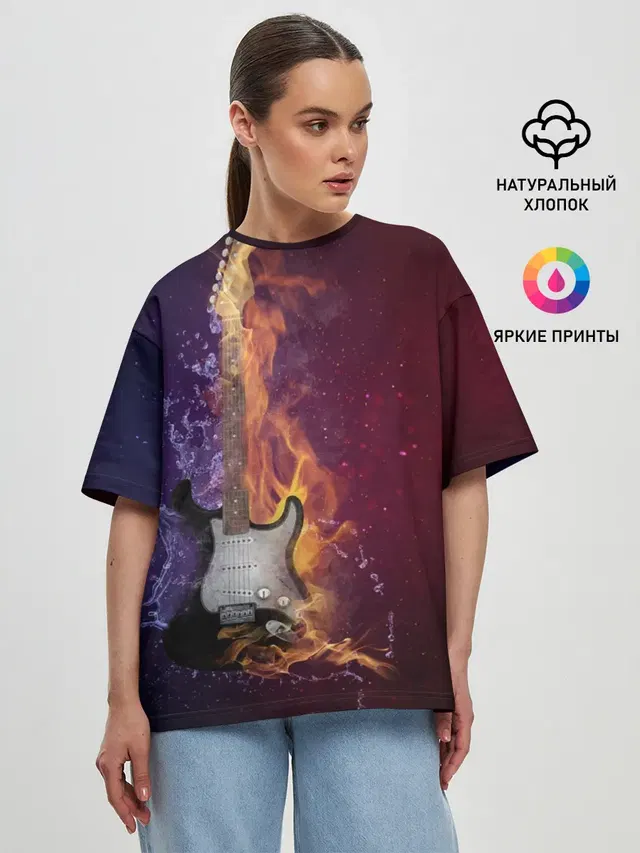 Женская футболка оверсайз