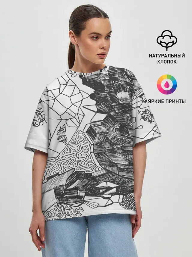 Женская футболка оверсайз