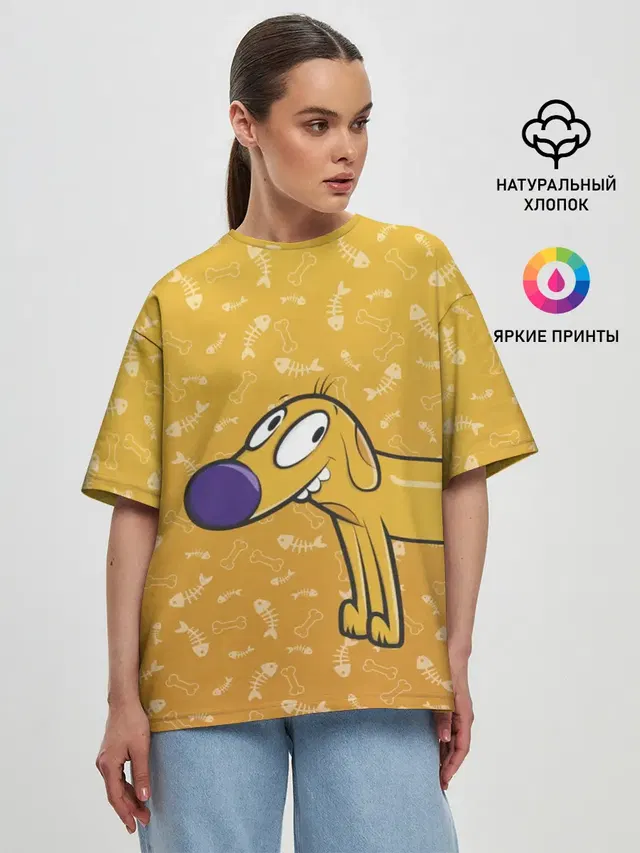 Женская футболка оверсайз