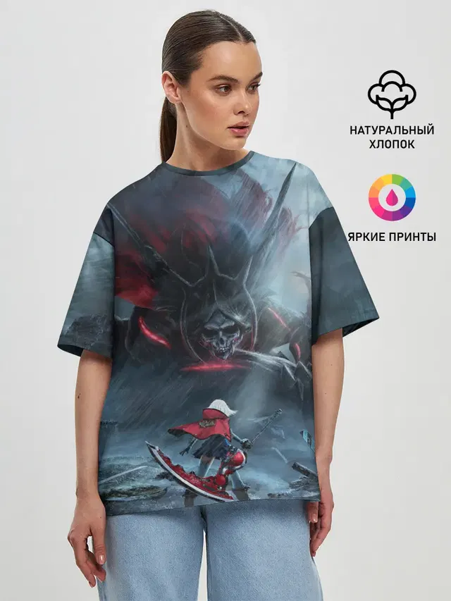 Женская футболка оверсайз