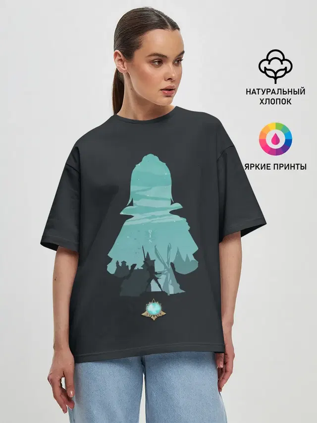 Женская футболка оверсайз