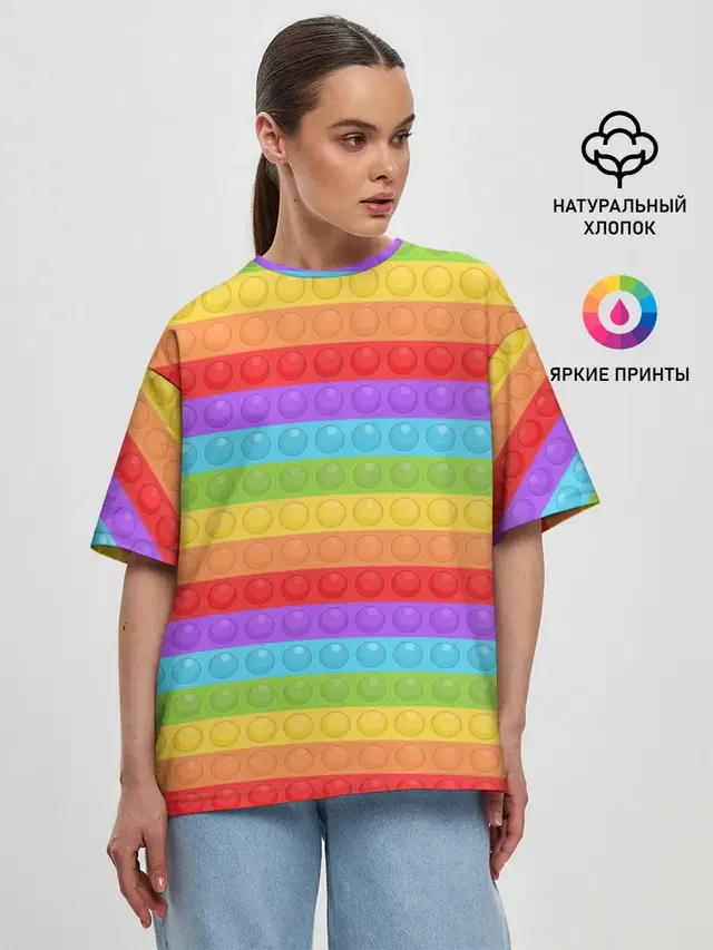 Женская футболка оверсайз