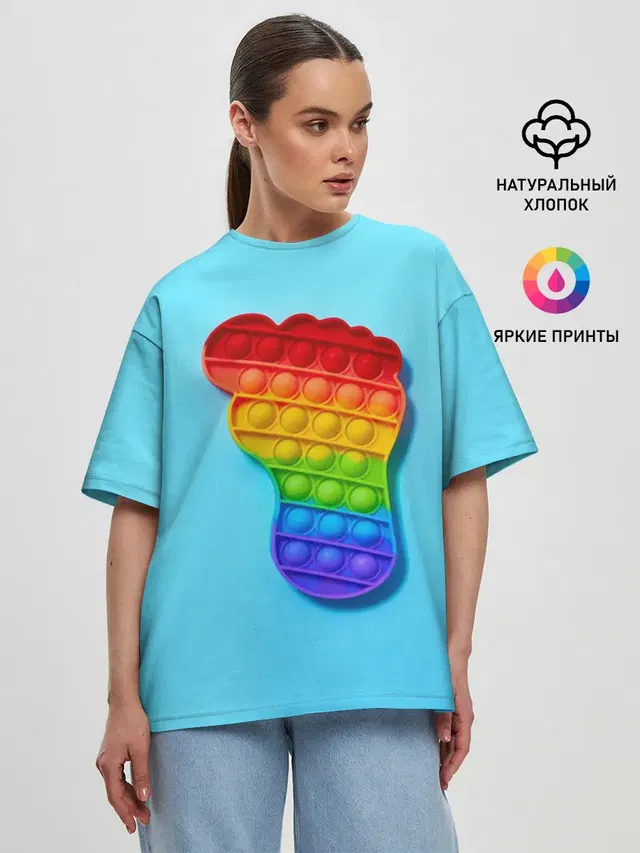Женская футболка оверсайз
