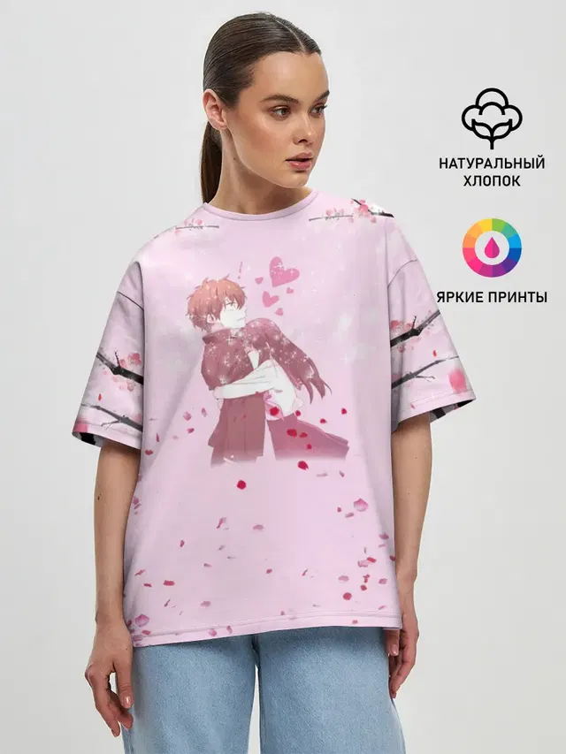 Женская футболка оверсайз