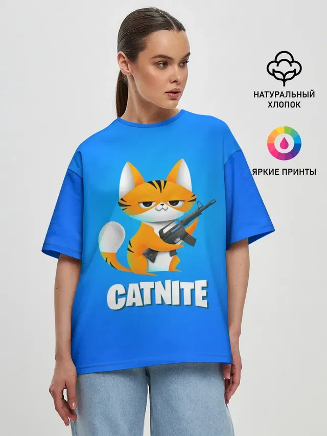 Женская футболка оверсайз