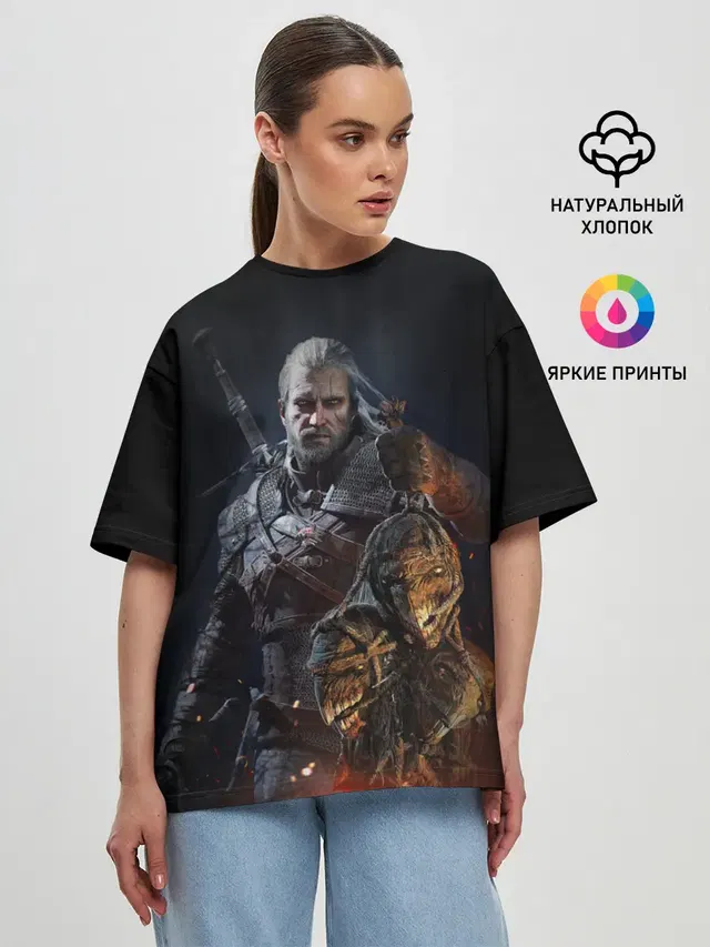 Женская футболка оверсайз