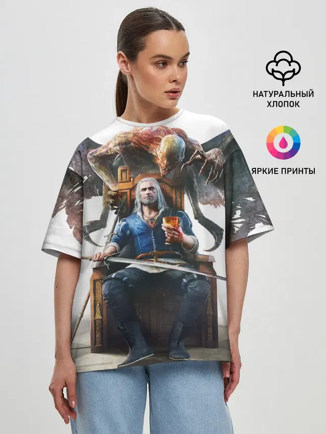 Женская футболка оверсайз