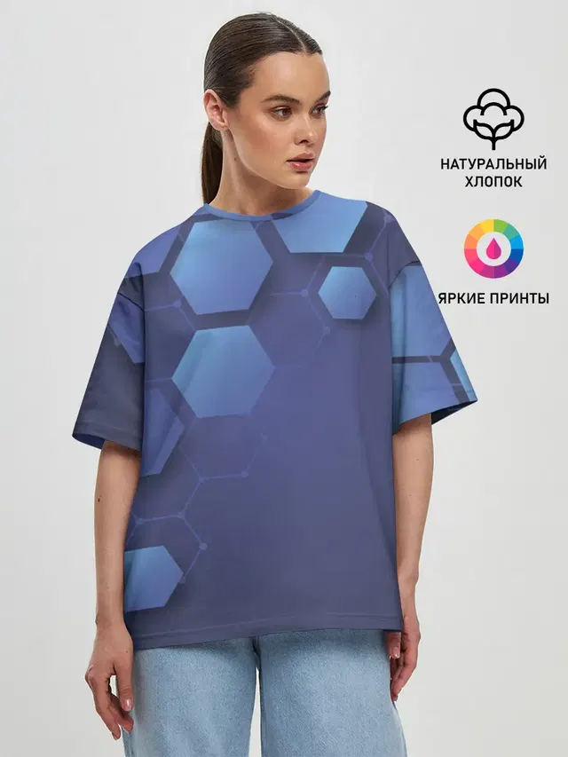 Женская футболка оверсайз
