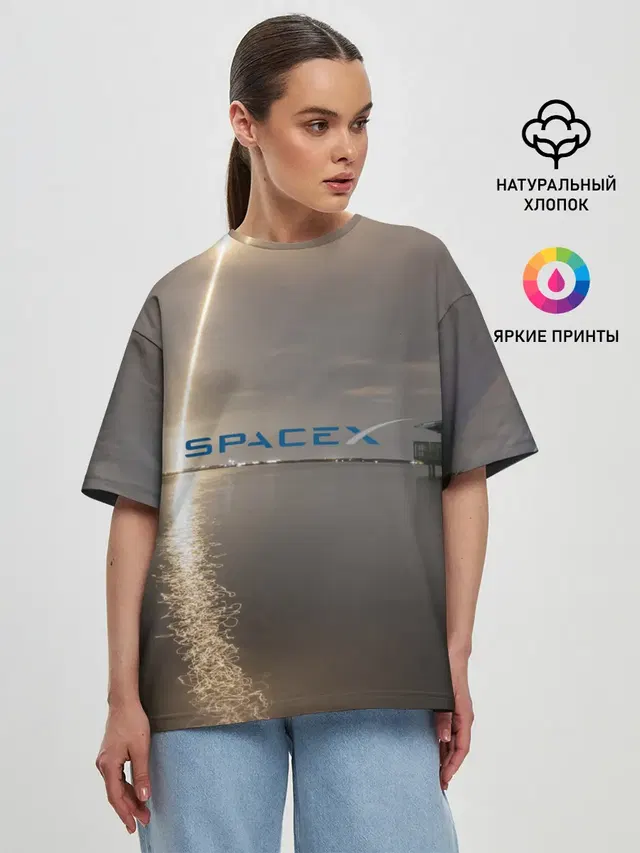 Женская футболка оверсайз