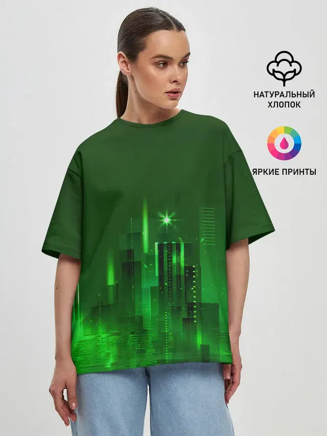Женская футболка оверсайз