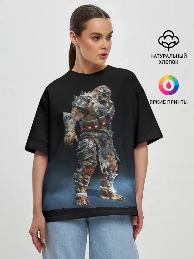 Женская футболка оверсайз