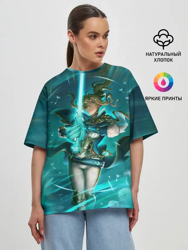 Женская футболка оверсайз
