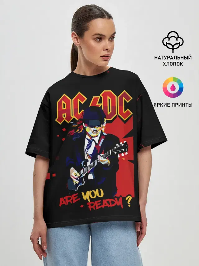 Женская футболка оверсайз