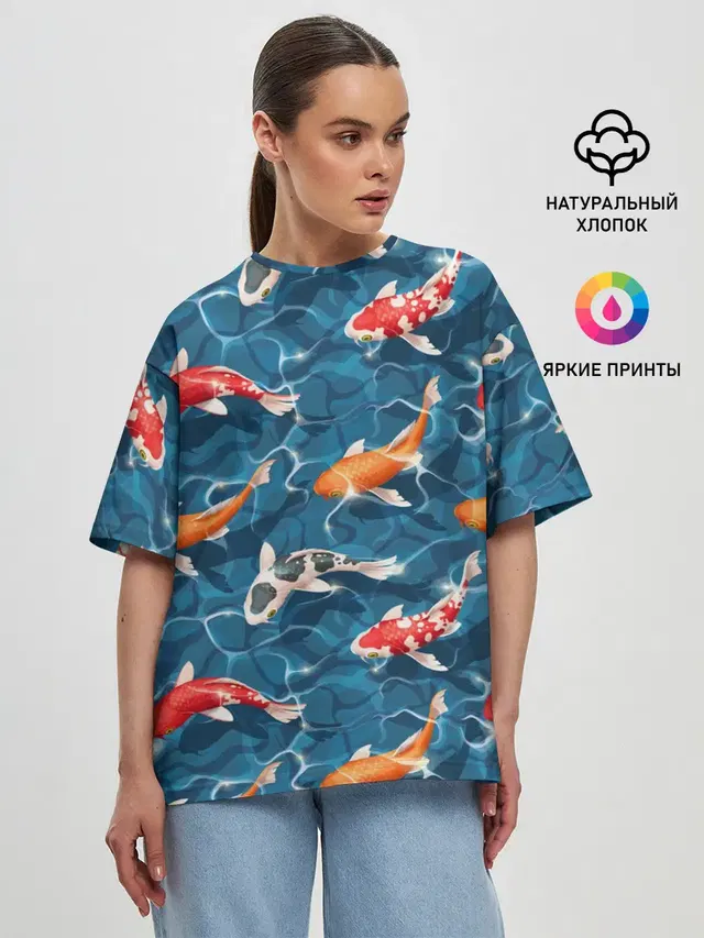 Женская футболка оверсайз