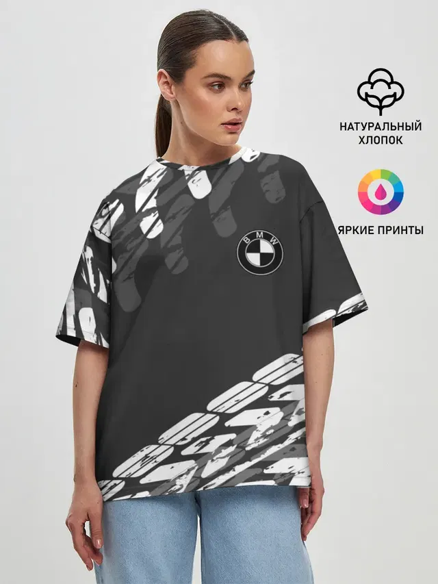 Женская футболка оверсайз