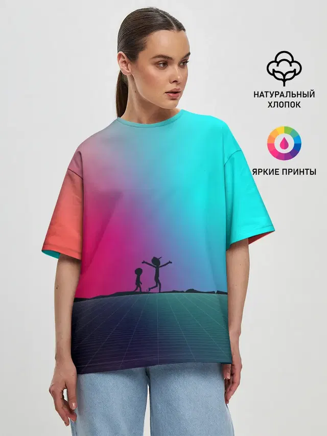 Женская футболка оверсайз