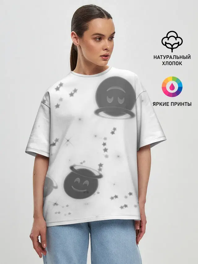 Женская футболка оверсайз