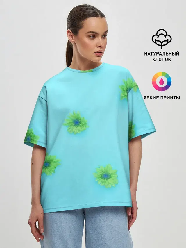 Женская футболка оверсайз
