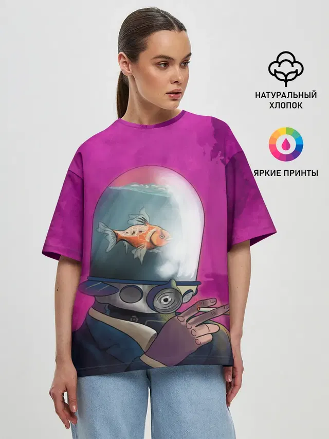 Женская футболка оверсайз