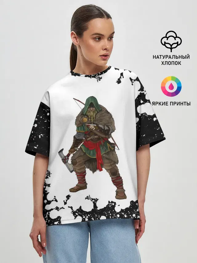 Женская футболка оверсайз