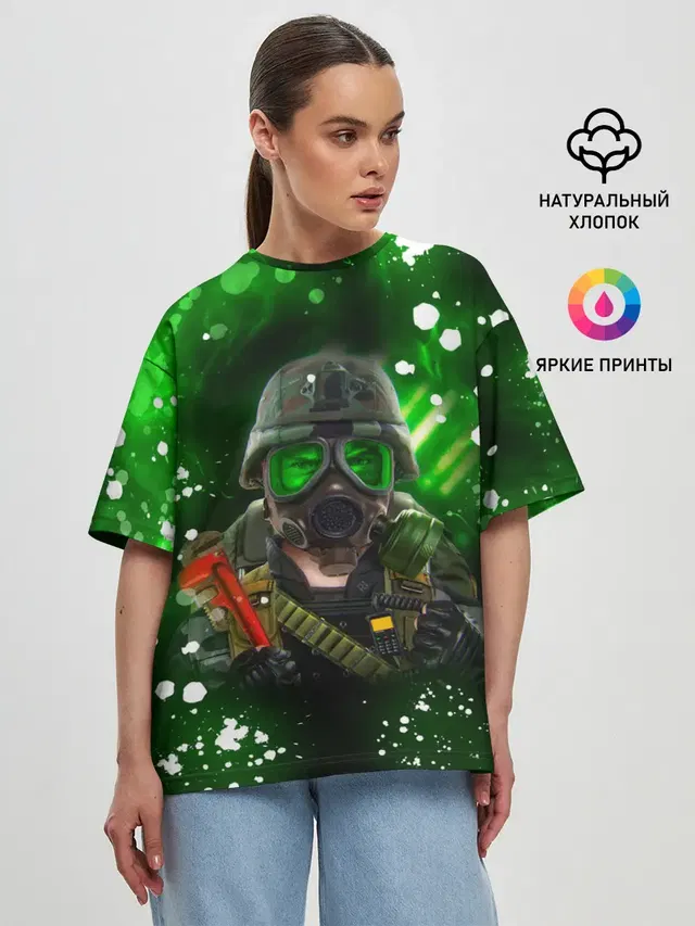 Женская футболка оверсайз