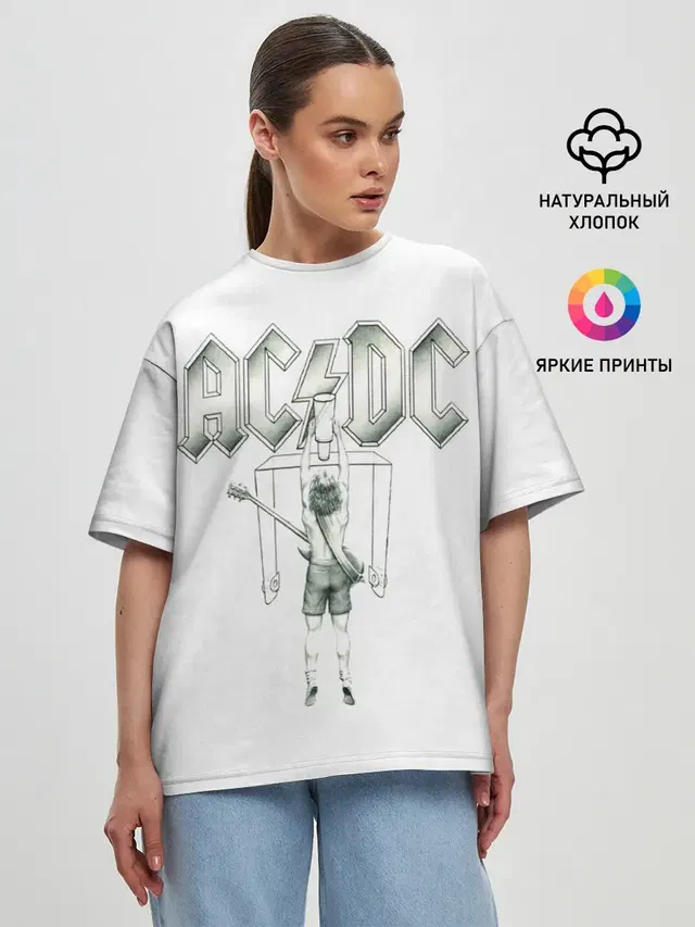 Женская футболка оверсайз