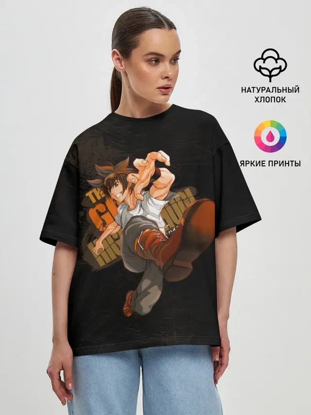 Женская футболка оверсайз