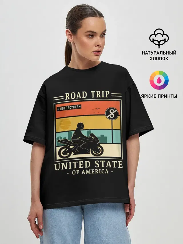 Женская футболка оверсайз