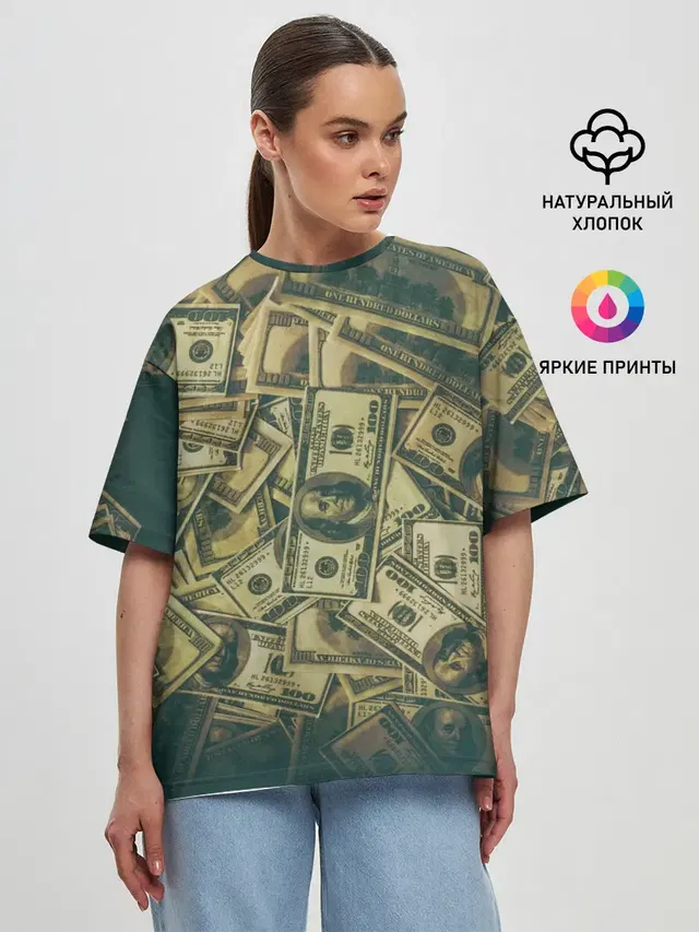 Женская футболка оверсайз