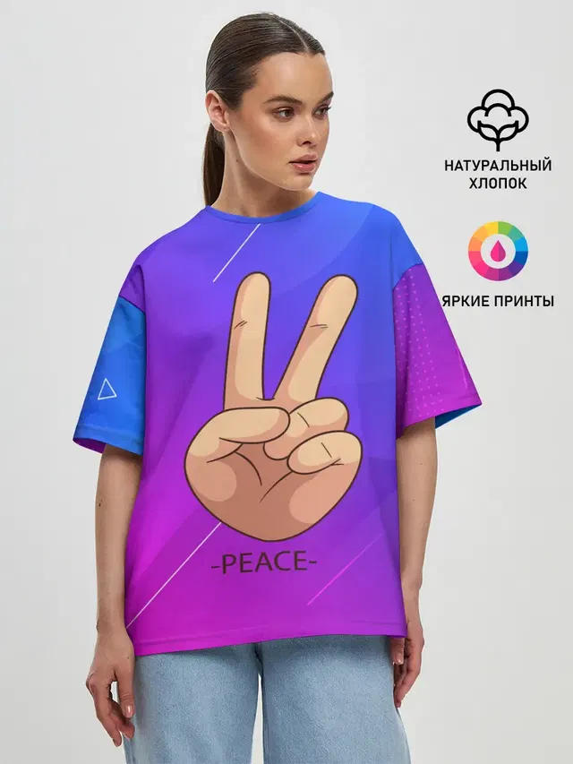 Женская футболка оверсайз