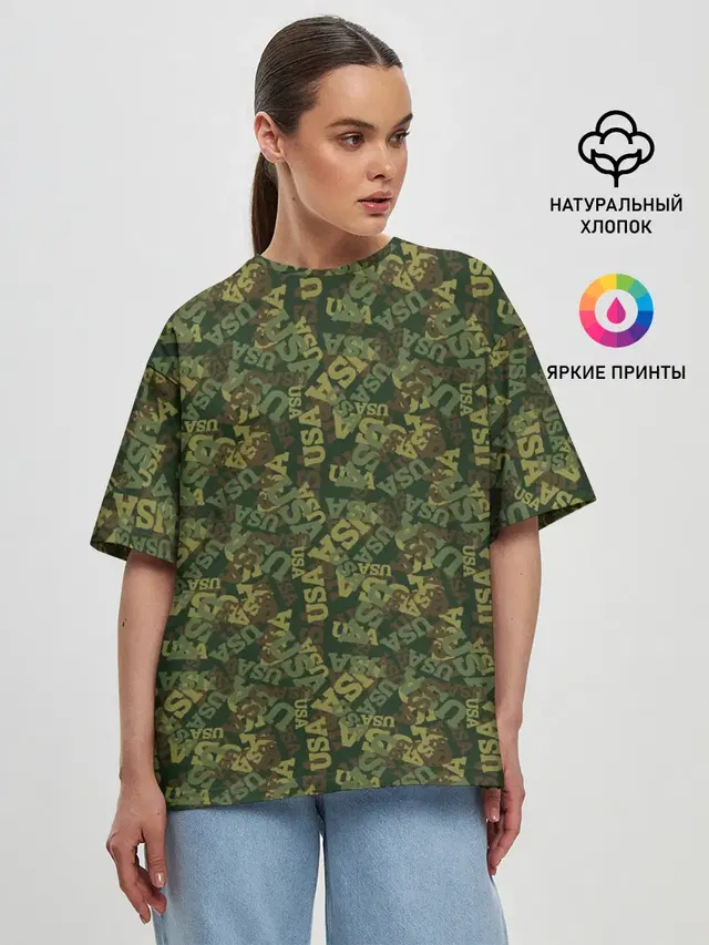 Женская футболка оверсайз
