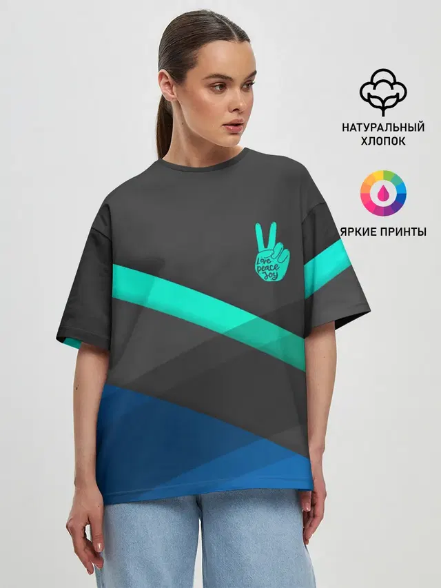 Женская футболка оверсайз