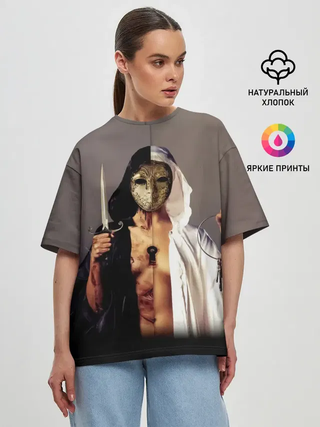 Женская футболка оверсайз