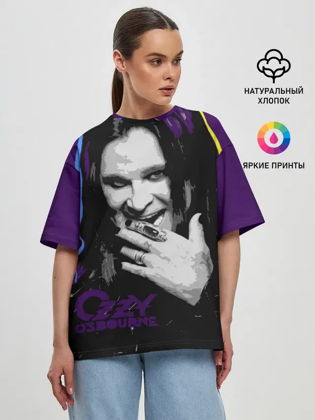 Женская футболка оверсайз с принтом «Ozzy Osbourne — Ozzy Osbourne, Оззи Осборн»