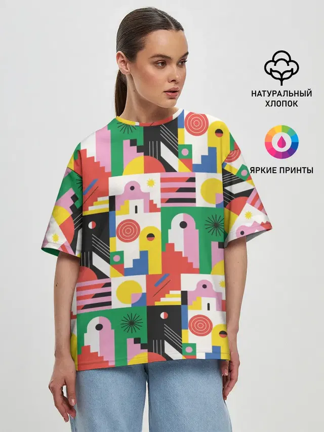 Женская футболка оверсайз