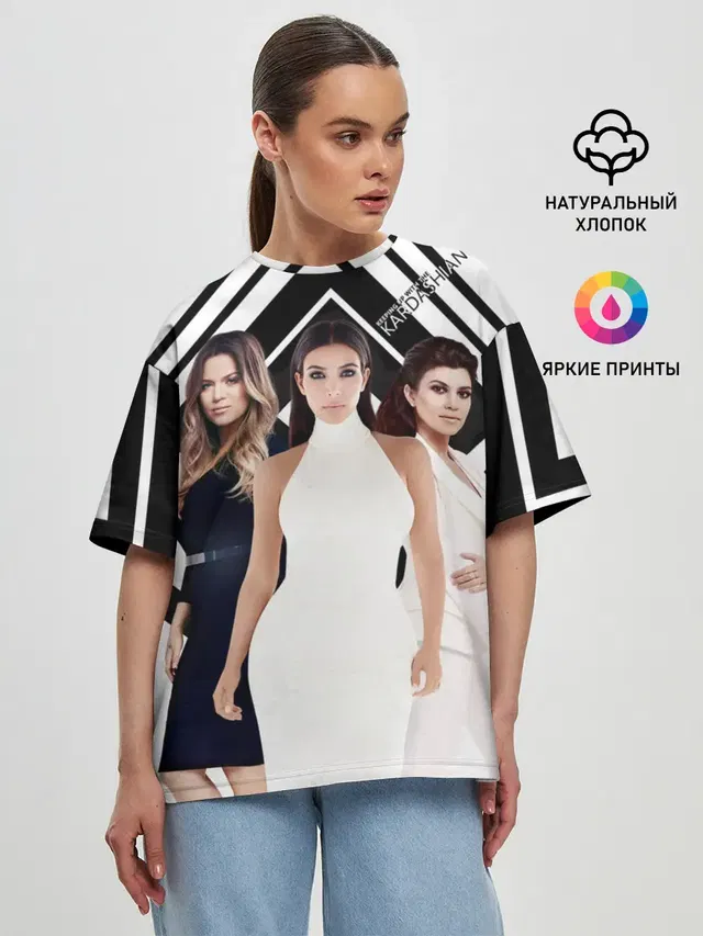 Женская футболка оверсайз