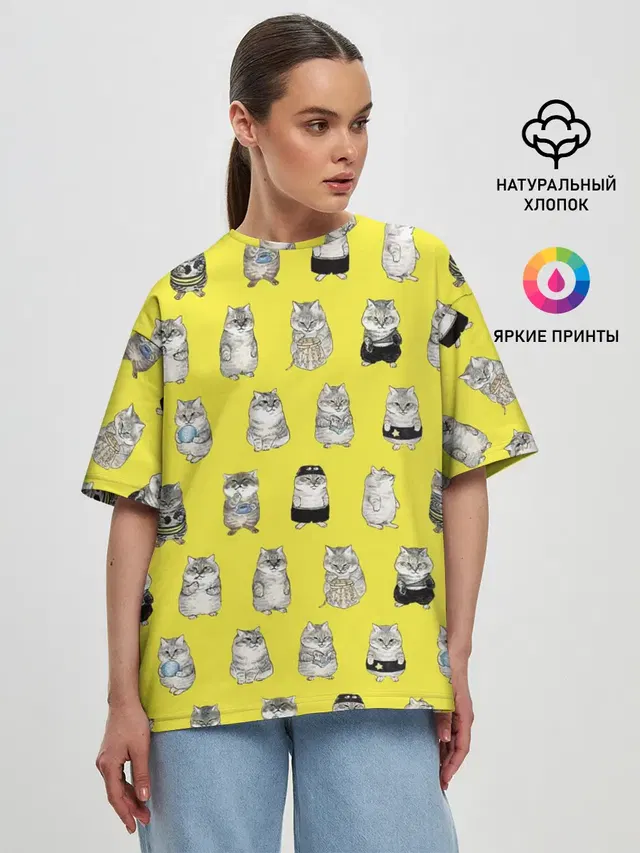 Женская футболка оверсайз