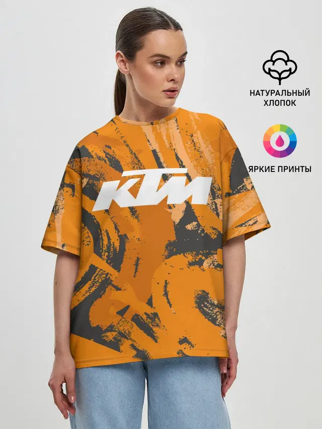Женская футболка оверсайз