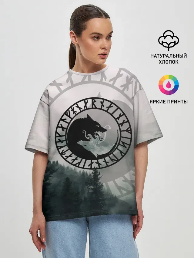 Женская футболка оверсайз
