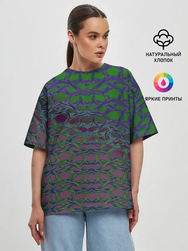 Женская футболка оверсайз